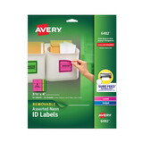 Avery AVE6482 High-Vis Removable Laser/Inkjet ID Labels w/ Sure Feed, 3.33 x 4, Neon, 72/PK