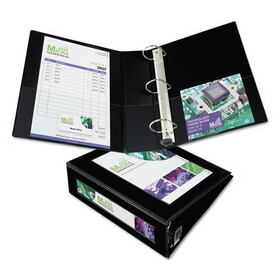 Avery AVE68037 Framed View Heavy-Duty Binder W/locking 1-Touch Ezd Rings, 3" Cap, Black