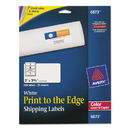 AVERY-DENNISON AVE6873 Color Printing Mailing Labels, 2 X 3 3/4, White, 200/pack