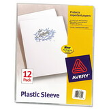 Avery AVE72311 Clear Plastic Sleeves, Polypropylene, Letter, 12/pack