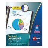 Avery AVE74106 Top-Load Poly Sheet Protectors, Heavy Gauge, Letter, Diamond Clear, 50/box