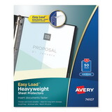Avery AVE74107 Top-Load Poly Sheet Protectors, Heavy Gauge, Letter, Nonglare, 50/box