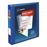 Avery 79775 Heavy-Duty View Binder with DuraHinge and One Touch EZD Rings, 3 Rings, 1.5