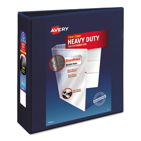 AVERY-DENNISON AVE79803 Heavy-Duty View Binder W/locking 1-Touch Ezd Rings, 3" Cap, Navy Blue