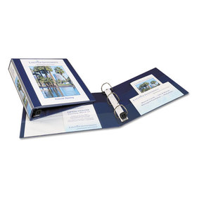 Avery AVE79805 Heavy-Duty View Binder with DuraHinge and One Touch EZD Rings, 3 Rings, 1.5" Capacity, 11 x 8.5, Navy Blue