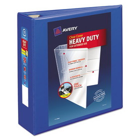 Avery 79811 Heavy-Duty View Binder with DuraHinge and Locking One Touch EZD Rings, 3 Rings, 3" Capacity, 11 x 8.5, Pacific Blue