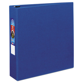 Avery AVE79882 Heavy-Duty Non-View Binder with DuraHinge and One Touch EZD Rings, 3 Rings, 2" Capacity, 11 x 8.5, Blue