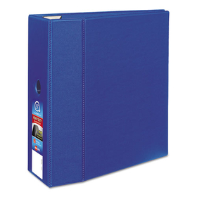 AVERY-DENNISON AVE79886 Heavy-Duty Non-View Binder with DuraHinge, Locking One Touch EZD Rings and Thumb Notch, 3 Rings, 5" Capacity, 11 x 8.5, Blue