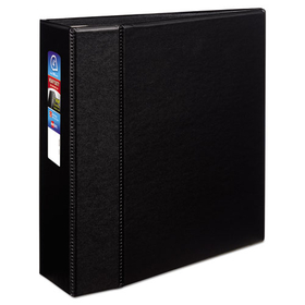 AVERY-DENNISON AVE79984 Heavy-Duty Non-View Binder with DuraHinge and Locking One Touch EZD Rings, 3 Rings, 4" Capacity, 11 x 8.5, Black