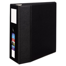 AVERY-DENNISON AVE79996 Heavy-Duty Non-View Binder, DuraHinge, Three Locking One Touch EZD Rings, Spine Label, Thumb Notch, 5" Cap, 11 x 8.5, Black