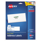 AVERY-DENNISON AVE8162 Easy Peel Inkjet Address Labels, 1 1/3 X 4, White, 350/pack