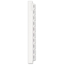 Avery AVE82106 Preprinted Legal Exhibit Side Tab Index Dividers, Allstate Style, 25-Tab, Exhibit 1 to Exhibit 25, 11 x 8.5, White, 1 Set