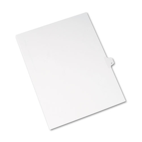 Avery AVE82178 Preprinted Legal Exhibit Side Tab Index Dividers, Allstate Style, 26-Tab, P, 11 x 8.5, White, 25/Pack
