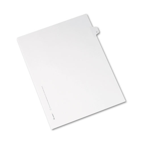 Avery AVE82184 Preprinted Legal Exhibit Side Tab Index Dividers, Allstate Style, 26-Tab, V, 11 x 8.5, White, 25/Pack