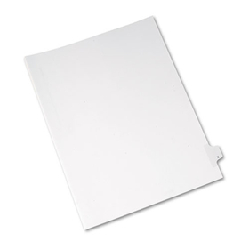 Avery AVE82186 Preprinted Legal Exhibit Side Tab Index Dividers, Allstate Style, 26-Tab, X, 11 x 8.5, White, 25/Pack