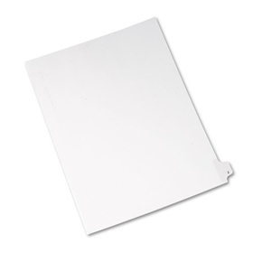 Avery AVE82188 Preprinted Legal Exhibit Side Tab Index Dividers, Allstate Style, 26-Tab, Z, 11 x 8.5, White, 25/Pack