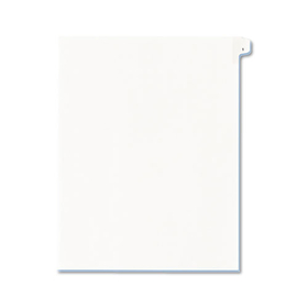 Avery AVE82199 Preprinted Legal Exhibit Side Tab Index Dividers, Allstate Style, 10-Tab, 1, 11 x 8.5, White, 25/Pack