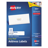 AVERY-DENNISON AVE8461 Easy Peel Inkjet Address Labels, 1 X 4, White, 2000/box