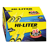 Hi-Liter AVE98189 Desk Style Highlighter, Chisel, Assorted Colors, 24/pack