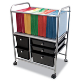 Advantus AVT34100 Letter/Legal File Cart with Five Storage Drawers, Metal, 5 Drawers, 21.63