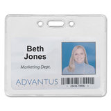 Advantus AVT75450 Proximity ID Badge Holders, Horizontal, Clear 3.75