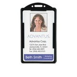 Advantus AVT75657 Vertical Id Card Holders, 2 1/8 X 3 3/8, Black, 25 Per Pack