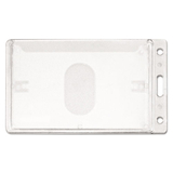 Advantus AVT76076 Frosted Two-Card Rigid Badge Holders, Vertical, Frosted 2.5