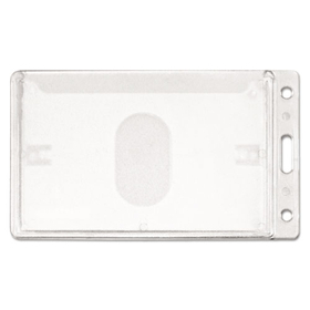 Advantus AVT76076 Frosted Two-Card Rigid Badge Holders, Vertical, Frosted 2.5" x 4.13" Holder, 2.13" x 3.38" Insert, 25/Box