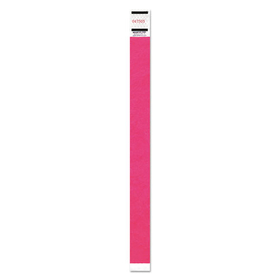 Advantus AVT91121 Crowd Management Wristbands, Sequentially Numbered, 9.75" x 0.75", Neon Pink, 500/Pack