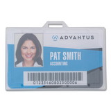 Advantus 97099 ID Card Holders, Horizontal, 3.68 x 2.25, Clear, 25/Pack