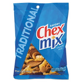 Chex Mix GEM14858 Traditional Flavor Trail Mix, 3.75 oz Bag, 8/Box
