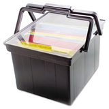 Advantus AVTTLF2B Companion Portable File Storage Box, Legal/letter, Plastic, Black