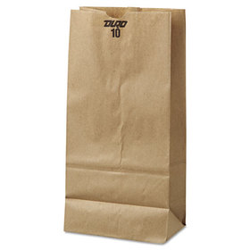 General BAGGK10500 Grocery Paper Bags, 35 lb Capacity, #10, 6.31" x 4.19" x 13.38", Kraft, 500 Bags