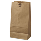 General BAGGK20500 #20 Paper Grocery Bag, 40lb Kraft, Standard 8 1/4 X 5 5/16 X 16 1/8, 500 Bags