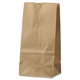 General BAGGK2500 #2 Paper Grocery Bag, 30lb Kraft, Standard 4 5/16 X 2 7/16 X 7 7/8, 500 Bags
