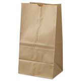 General BAGGK25S500 #25 Squat Paper Grocery Bag, 40lb Kraft, Standard 8 1/4 X6 1/8 X15 7/8, 500 Bags