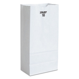 General BAGGW10500 #10 Paper Grocery Bag, 35lb White, Standard 6 5/16 X 4 3/16 X 13 3/8, 500 Bags