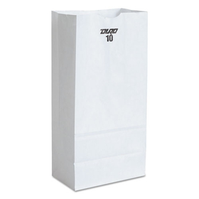 General BAGGW10500 Grocery Paper Bags, 35 lb Capacity, #10, 6.31" x 4.19" x 13.38", White, 500 Bags