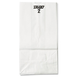 General BAGGW2500 #2 Paper Grocery Bag, 30lb White, Standard 4 5/16 X 2 7/16 X 7 7/8, 500 Bags