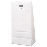 General BAGGW4500 #4 Paper Grocery Bag, 30lb White, Standard 5 X 3 1/3 X 9 3/4, 500 Bags