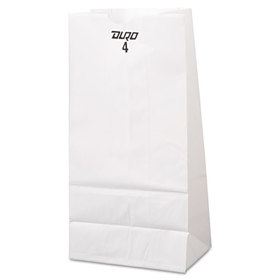 General BAGGW4500 Grocery Paper Bags, 30 lb Capacity, #4, 5" x 3.33" x 9.75", White, 500 Bags