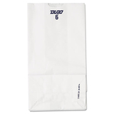 General BAGGW6500 #6 Paper Grocery Bag, 35lb White, Standard 6 X 3 5/8 X 11 1/16, 500 Bags