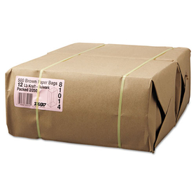 General BAGGX12500 Grocery Paper Bags, 57 lb Capacity, #12, 7.06" x 4.5" x 13.75", Kraft, 500 Bags