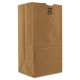 Duro Bag BAGGX2560S #25 Paper Grocery, 57lb Kraft, Extra Heavy-Duty 8 1/4x6 1/8 X15 7/8, 500 Bags