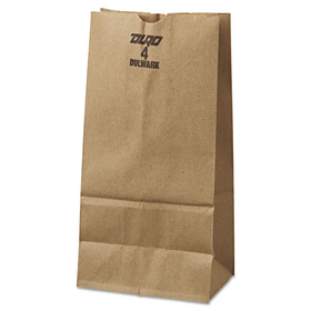 General BAGGX4500 Grocery Paper Bags, 50 lb Capacity, #4, 5" x 3.13" x 9.75", Kraft, 500 Bags