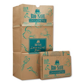 General BAGRBR30105BO Lawn/Leaf Bags, Self-Standing, Open-Face, 30 gal, 16" x 35", Kraft, 50/Box