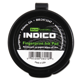 Baumgartens BAU38010 Fingerprint Ink Pad, 1 1/2" Diameter, Black