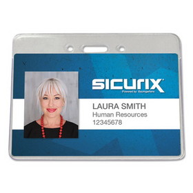 SICURIX BAU47810 Sicurix Proximity Badge Holder, Horizontal, 4w x 3h, Clear, 50/Pack