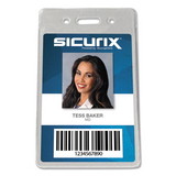 SICURIX BAU47820 Proximity Badge Holder, Vertical, 2 1/2w x 4 1/2h, Clear, 50/Pack