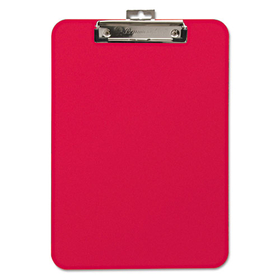 Baumgartens BAU61622 Unbreakable Recycled Clipboard, 0.25" Clip Capacity, Holds 8.5 x 11 Sheets, Red